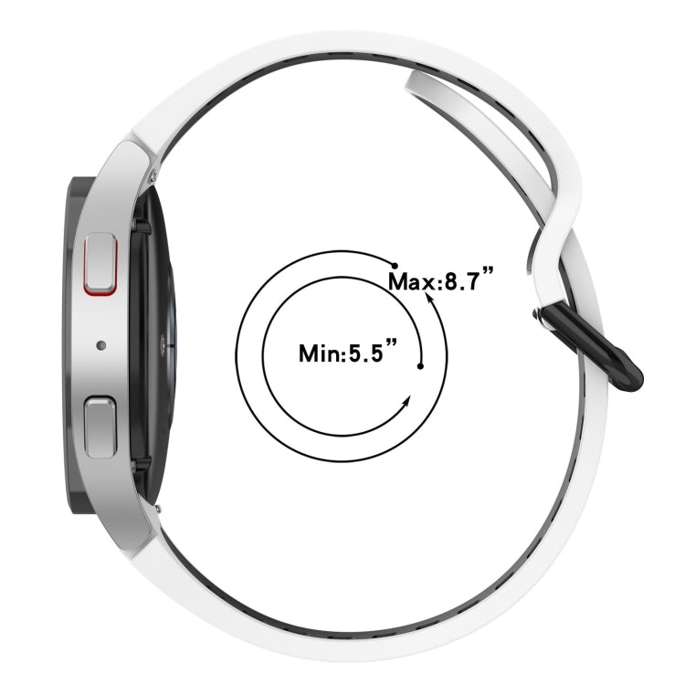 For Samsung Galaxy Watch 6 40mm Two-Color Breathable Silicone Watch Band(Black + Gray) - free shipping - PMC TechLife - Order now!