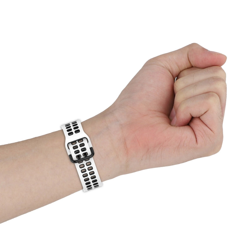 For Samsung Galaxy Watch 6 40mm Two-Color Breathable Silicone Watch Band(Black + Gray) - free shipping - PMC TechLife - Order now!