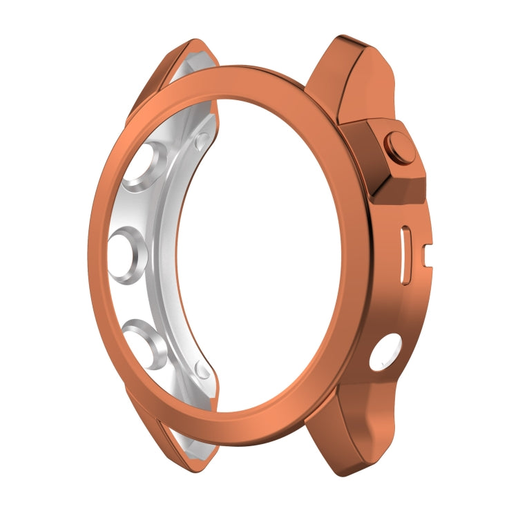 For Garmin Fenix 7 Pro Half Package Electroplated TPU Watch Protective Case(Gold) - Watch Cases by PMC TechLife | Online Shopping South Africa | PMC TechLife