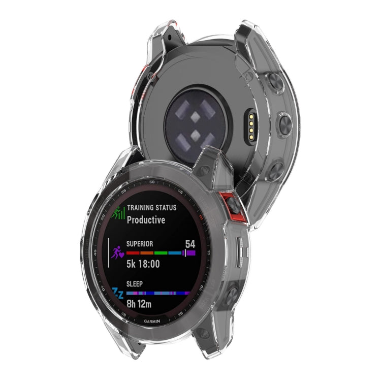 For Garmin Fenix 7S Pro Half-Package TPU Watch Protective Case(Transparent) - Watch Cases by PMC TechLife | Online Shopping South Africa | PMC TechLife | Buy Now Pay Later Mobicred