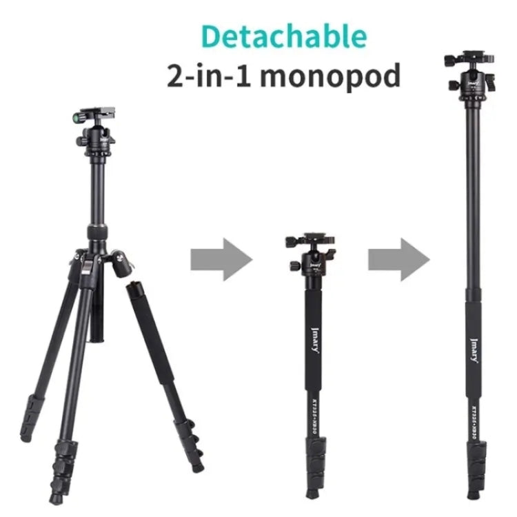 JMARY KT325+NB30 1.6m Portable Aluminum Alloy Action Camera Rotating Tripod Holder - free shipping - PMC TechLife - Order now!