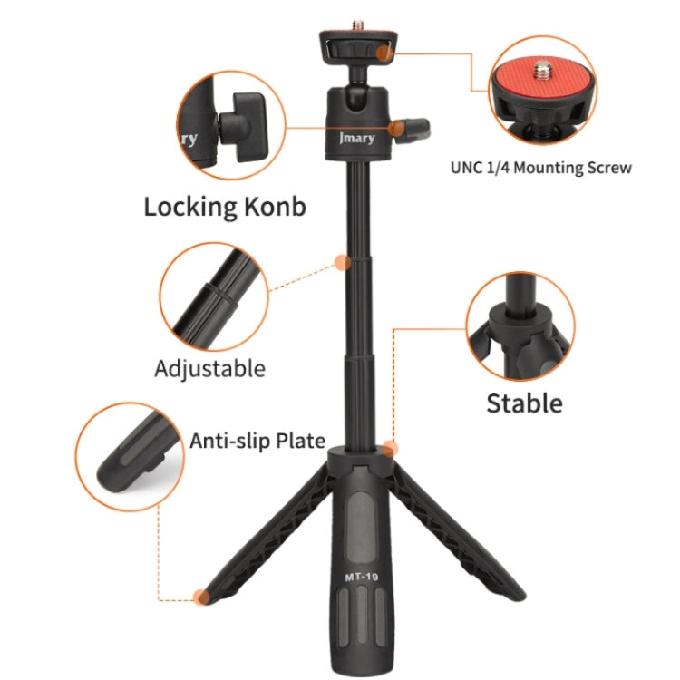JMARY MT19 Desktop Stand Portable Mini Selfie Stick Camera Mobile Phone Holder  Tripod - free shipping - PMC TechLife - Order now!