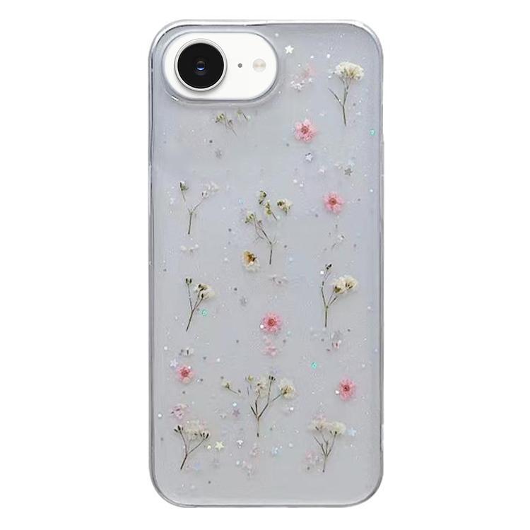 For iPhone 16e Gypsophila Flowers Pattern TPU Protective Phone Case(Pink) - iPhone 16e Cases by PMC TechLife | Online Shopping South Africa | PMC TechLife | Buy Now Pay Later Mobicred