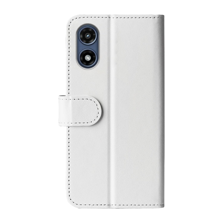 For Motorola Moto G Play 2024 R64 Texture Horizontal Flip Leather Phone Case(White) - Motorola Cases by PMC Jewellery | Online Shopping South Africa | PMC Jewellery | Buy Now Pay Later Mobicred