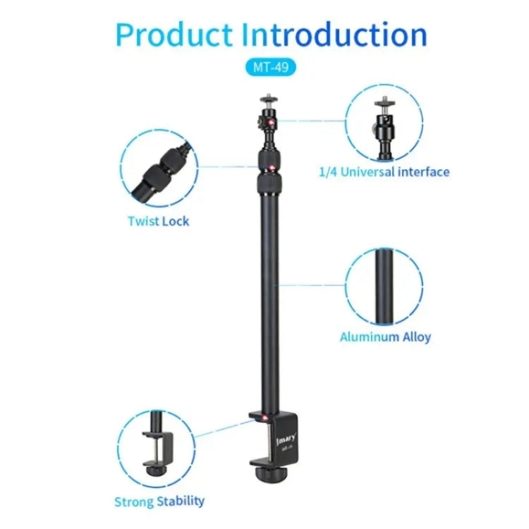 JMARY MT-49 For LED Video Light Clip Stand Adjustable Clamp Desk Mount Light Stand -  by Jmary | Online Shopping South Africa | PMC TechLife | Buy Now Pay Later Mobicred