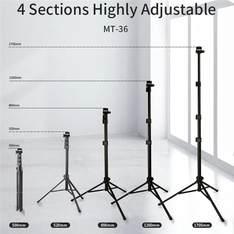 JMARY MT-36 4 Sections Adjustable Camera Stand Tripod 67-inch Live Streaming Phone Tripod - free shipping - PMC TechLife - Order now!