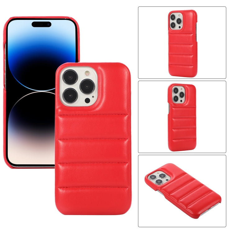 For iPhone 15 Pro Down Jacket Airbag Shockproof Phone Case(Red) - iPhone 15 Pro Cases by PMC TechLife | Online Shopping South Africa | PMC TechLife | Buy Now Pay Later Mobicred