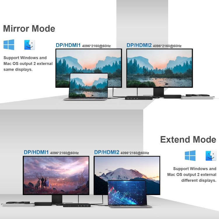 Wavlink UG69PD2 Dual 4K Fast Charging Integrated Docking Station, Plug:UK Plug - free shipping - PMc TechLife - Order now!