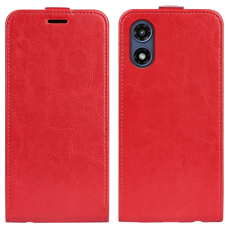 For Motorola Moto G Play 2024 R64 Texture Single Vertical Flip Leather Phone Case(Red) - Motorola Cases by PMC Jewellery | Online Shopping South Africa | PMC Jewellery | Buy Now Pay Later Mobicred
