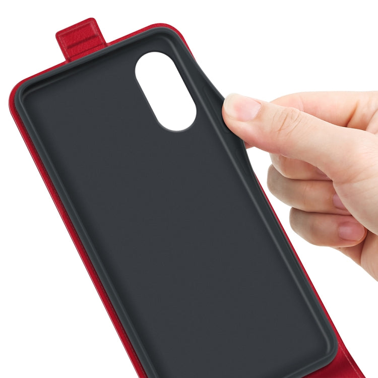 For Motorola Moto G Play 2024 R64 Texture Single Vertical Flip Leather Phone Case(Red) - Motorola Cases by PMC Jewellery | Online Shopping South Africa | PMC Jewellery | Buy Now Pay Later Mobicred