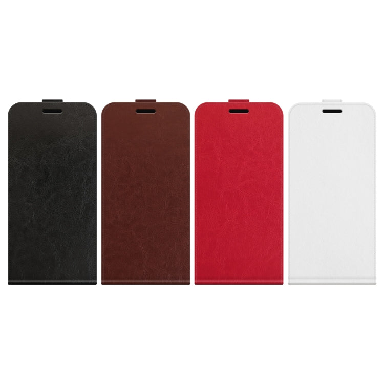 For Motorola Moto G Play 2024 R64 Texture Single Vertical Flip Leather Phone Case(Black) - Motorola Cases by PMC Jewellery | Online Shopping South Africa | PMC Jewellery | Buy Now Pay Later Mobicred