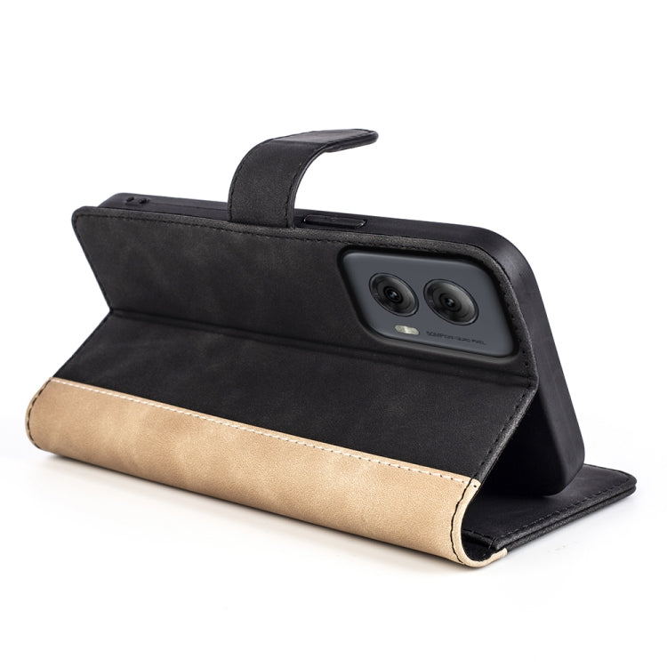 For Motolora Moto G Power 5G 2024 Stitching Horizontal Flip Leather Phone Case(Black) - Motorola Cases by PMC Jewellery | Online Shopping South Africa | PMC Jewellery | Buy Now Pay Later Mobicred