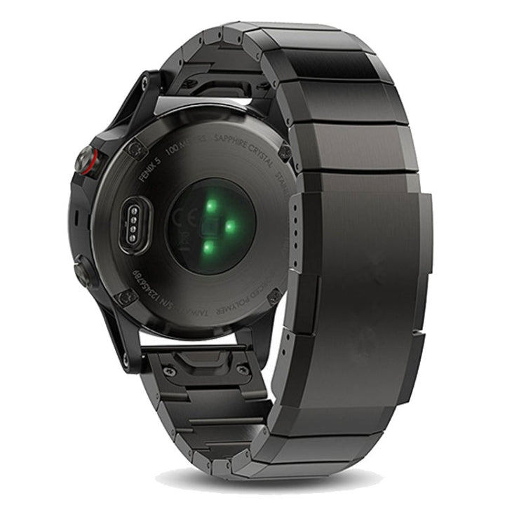 For Garmin MARQ Athlete Gen 2 22mm Titanium Alloy Quick Release Watch Band(Black) - Watch Bands by PMC TechLife | Online Shopping South Africa | PMC TechLife