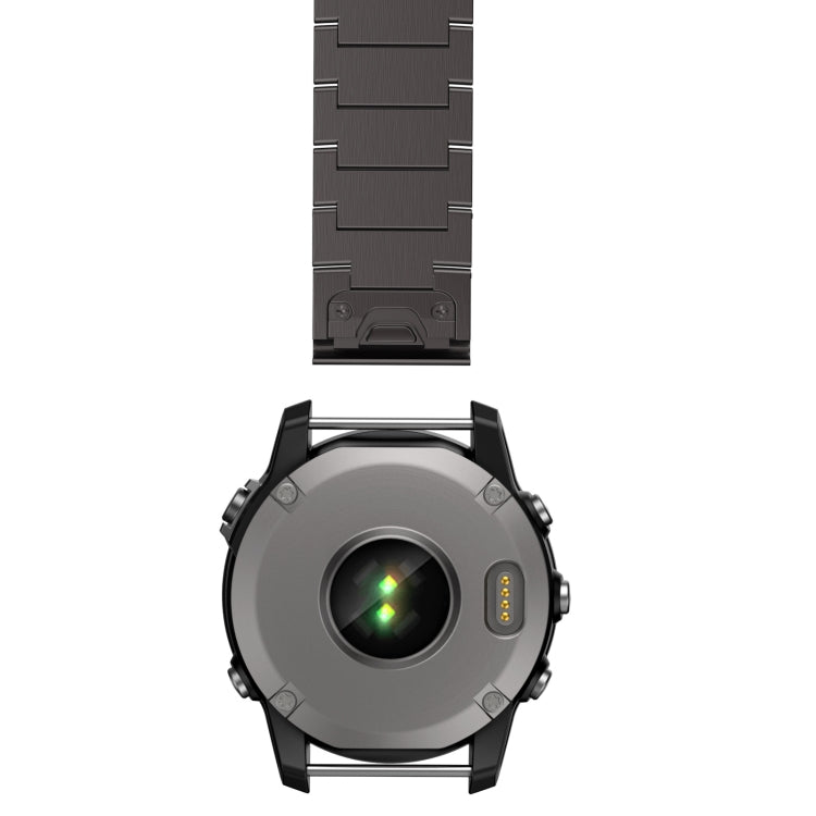 For Garmin Fenix 7 Solar 22mm Titanium Alloy Quick Release Watch Band(Black) - Watch Bands by PMC TechLife | Online Shopping South Africa | PMC TechLife