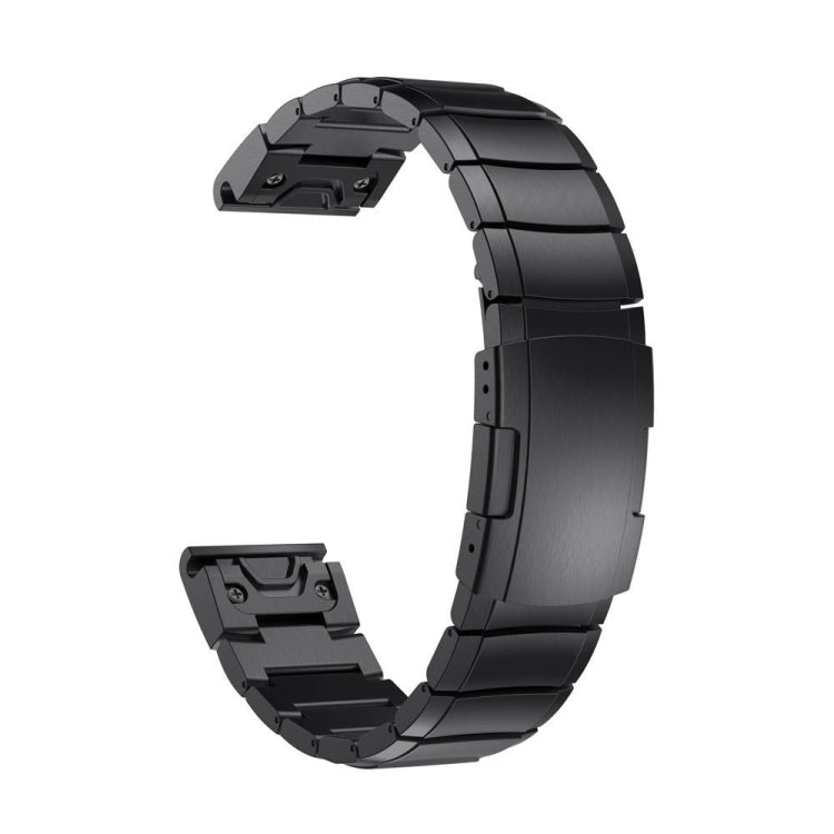 For Garmin Fenix 7X Solar 26mm Titanium Alloy Quick Release Watch Band(Black) - Watch Bands by PMC TechLife | Online Shopping South Africa | PMC TechLife