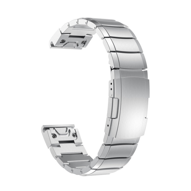 For Garmin Fenix 6X 26mm Titanium Alloy Quick Release Watch Band(Sliver) - Watch Bands by PMC TechLife | Online Shopping South Africa | PMC TechLife