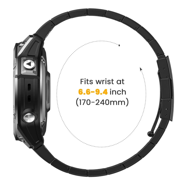For Garmin Fenix 7X Solar 26mm Titanium Alloy Quick Release Watch Band(Black) - Watch Bands by PMC TechLife | Online Shopping South Africa | PMC TechLife