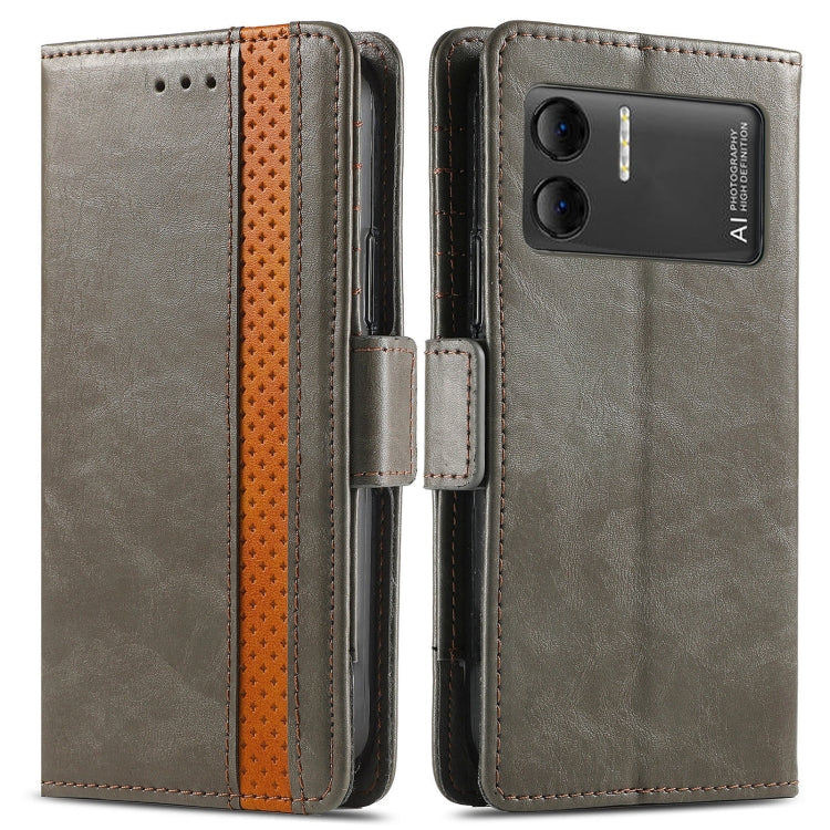 For DOOGEE X98 Pro / X98 CaseNeo Splicing Dual Magnetic Buckle Leather Phone Case(Grey) - Doogee Cases by PMC TechLife | Online Shopping South Africa | PMC TechLife | Buy Now Pay Later Mobicred