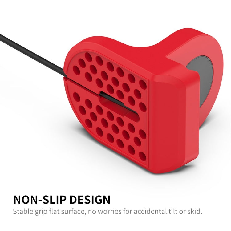 For Samsung Galaxy Watch6 / Watch6 Classic / Watch5 / Watch5 Pro JUNSUNMAY Silicone Charger Stand Non-Slip Base(Red) - free shipping - PMC TechLife - Order now!