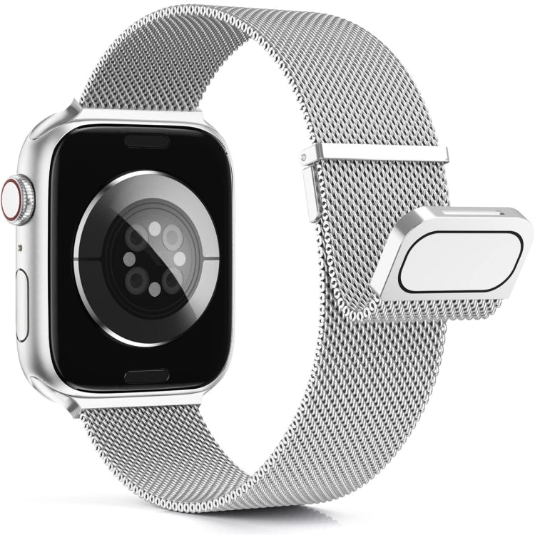 For Apple Watch Ultra 49mm Milan Double Magnetic Steel Mesh Watch Band(Silver) - free shipping - PMC TechLife - Order now!