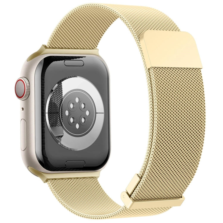 For Apple Watch SE 2022 44mm Milan Double Magnetic Steel Mesh Watch Band(Gold) - free shipping - PMC TechLife - Order now!