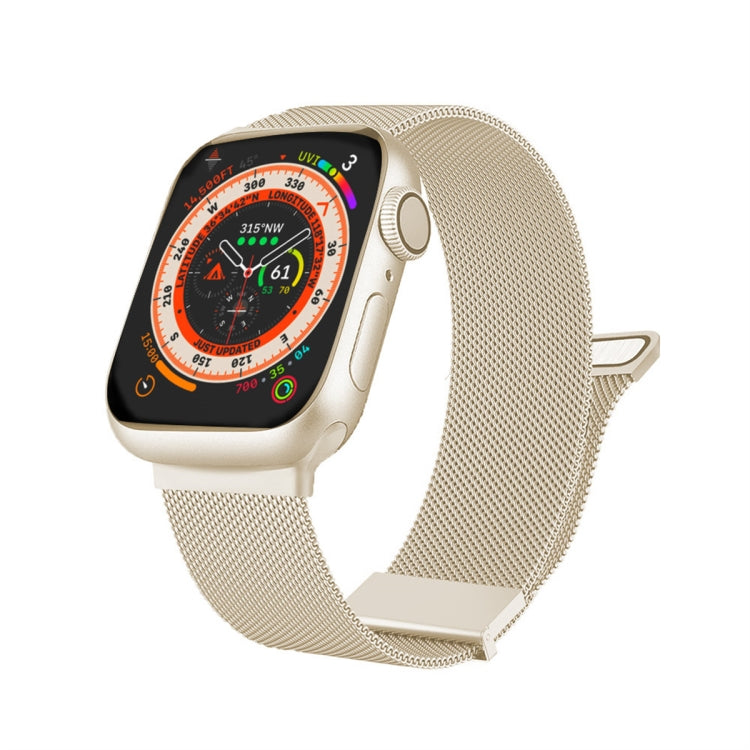 For Apple Watch SE 40mm Milan Double Magnetic Steel Mesh Watch Band(Starlight Color) - free shipping - PMC TechLife - Order now!