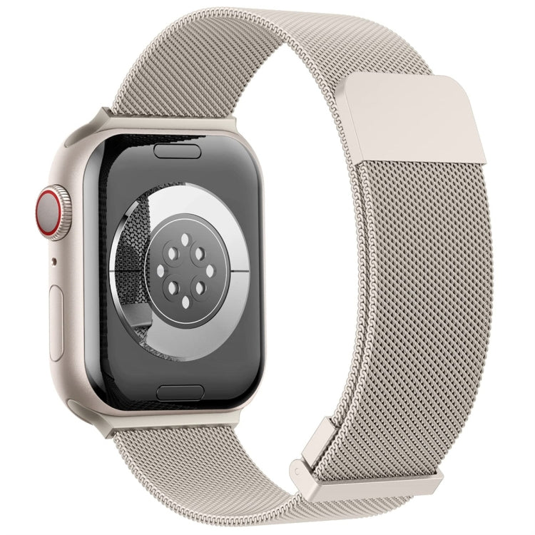 For Apple Watch SE 40mm Milan Double Magnetic Steel Mesh Watch Band(Starlight Color) - free shipping - PMC TechLife - Order now!