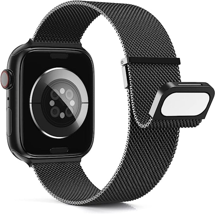 For Apple Watch 4 40mm Milan Double Magnetic Steel Mesh Watch Band(Black) - free shipping - PMC TechLife - Order now!