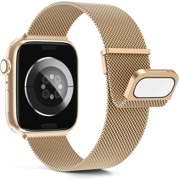 For Apple Watch 42mm Milan Double Magnetic Steel Mesh Watch Band(Rose Gold) - free shipping - PMC TechLife - Order now!