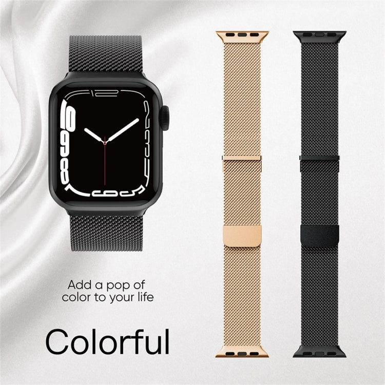 For Apple Watch 8 45mm Milan Double Magnetic Steel Mesh Watch Band(Silver) - free shipping - PMC TechLife - Order now!
