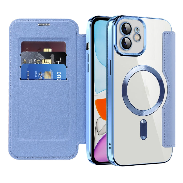 For iPhone 16e Shield Magsafe RFID Anti-theft Rhombus Leather Phone Case(Brown) - iPhone 16e Cases by PMC TechLife | Online Shopping South Africa | PMC TechLife | Buy Now Pay Later Mobicred