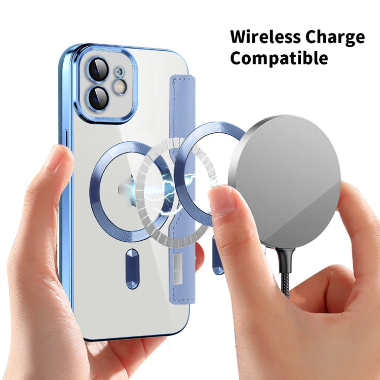 For iPhone 16e Shield Magsafe RFID Anti-theft Rhombus Leather Phone Case(Dark Blue) - free shipping - PMC TechLife - Order now!