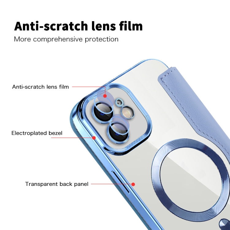 For iPhone 16e Shield Magsafe RFID Anti-theft Rhombus Leather Phone Case(Brown) - iPhone 16e Cases by PMC TechLife | Online Shopping South Africa | PMC TechLife | Buy Now Pay Later Mobicred