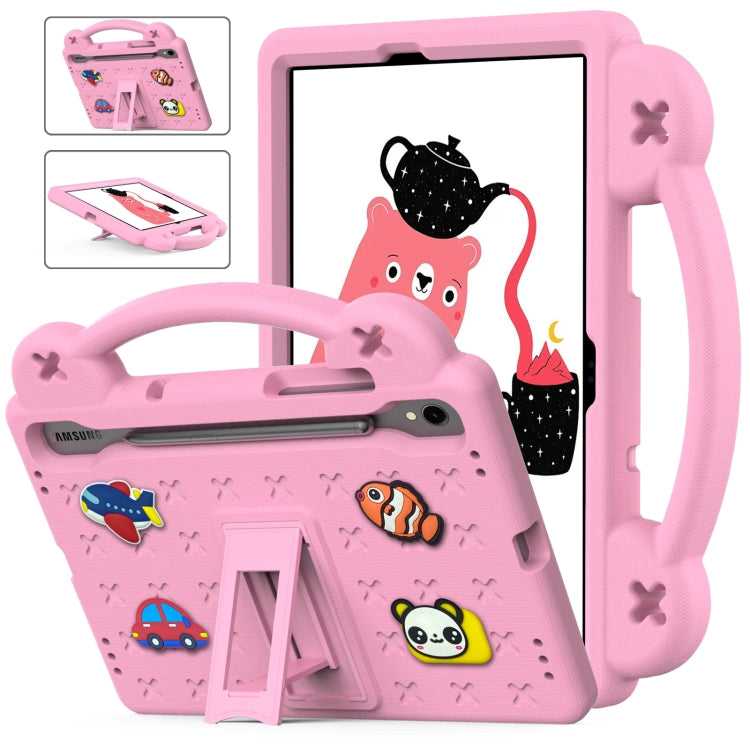 For Samsung Galaxy Tab S9 FE / X510N Handle Kickstand Children EVA Shockproof Tablet Case(Pink) - Galaxy Tab S9 FE by PMC TechLife | Online Shopping South Africa | PMC TechLife