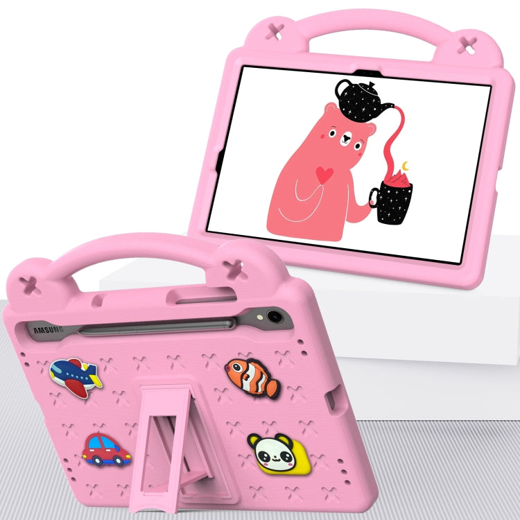 For Samsung Galaxy Tab S9 FE / X510N Handle Kickstand Children EVA Shockproof Tablet Case(Pink) - Galaxy Tab S9 FE by PMC TechLife | Online Shopping South Africa | PMC TechLife