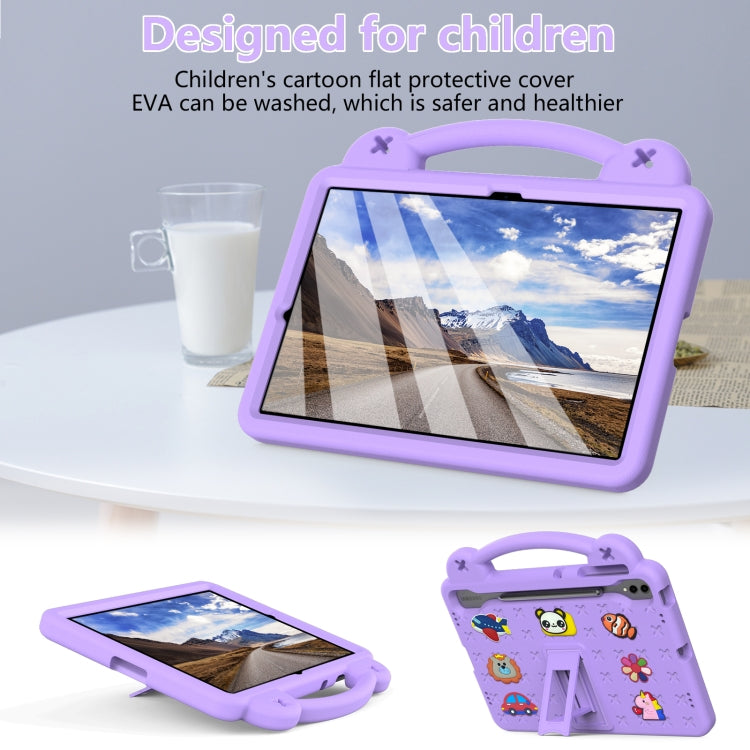 For Samsung Galaxy Tab S9 FE+ 12.4 X610N Handle Kickstand Children EVA Shockproof Tablet Case(Light Purple) - Galaxy Tab S9 FE+ by PMC TechLife | Online Shopping South Africa | PMC TechLife