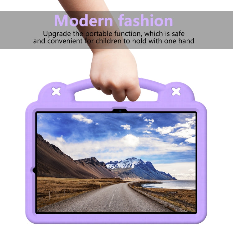 For Samsung Galaxy Tab S9 FE+ 12.4 X610N Handle Kickstand Children EVA Shockproof Tablet Case(Light Purple) - Galaxy Tab S9 FE+ by PMC TechLife | Online Shopping South Africa | PMC TechLife