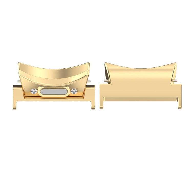 For Samsung Galaxy Watch6 / 6 Classic 22mm 1 Pair Button Style Curved Metal Watch Band Connector(Gold) - free shipping - PMc TechLife - Order now!