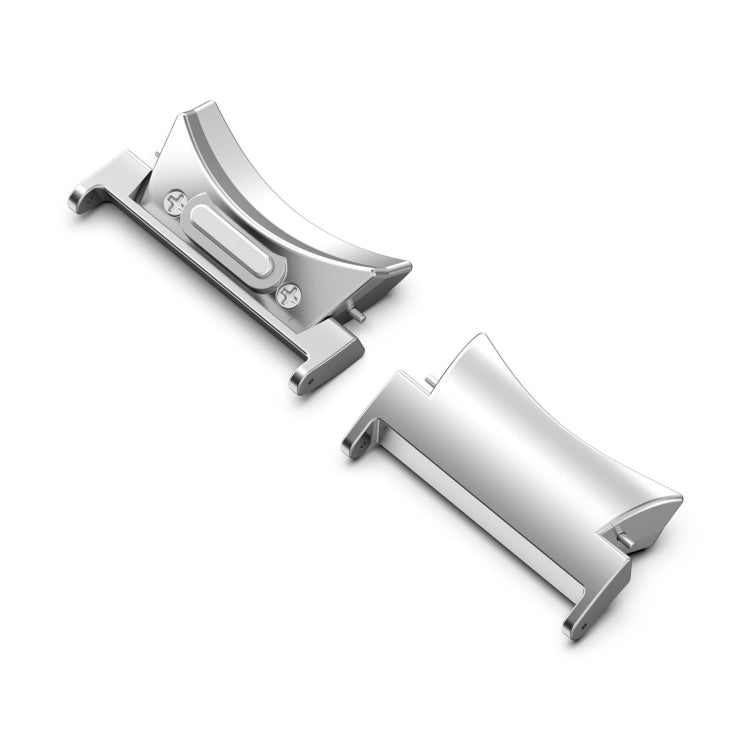 For Samsung Galaxy Watch4 / 4 Classic 46mm 22mm 1 Pair Button Style Curved Metal Watch Band Connector(Silver) - free shipping - PMc TechLife - Order now!