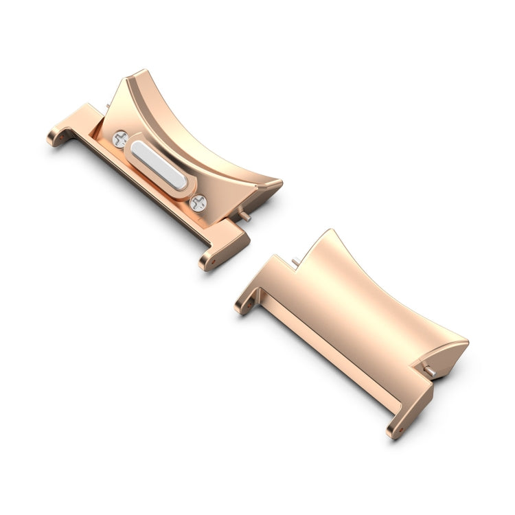 For Samsung Galaxy Watch4 / 4 Classic 46mm 22mm 1 Pair Button Style Curved Metal Watch Band Connector(Rose Gold) - free shipping - PMc TechLife - Order now!
