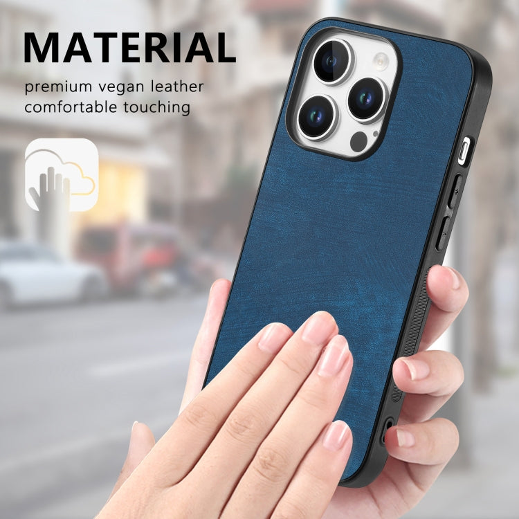 For iPhone 16 Pro Vintage Leather PC Back Cover Phone Case(Blue) - free shipping - PMC Jewellery - Order now!