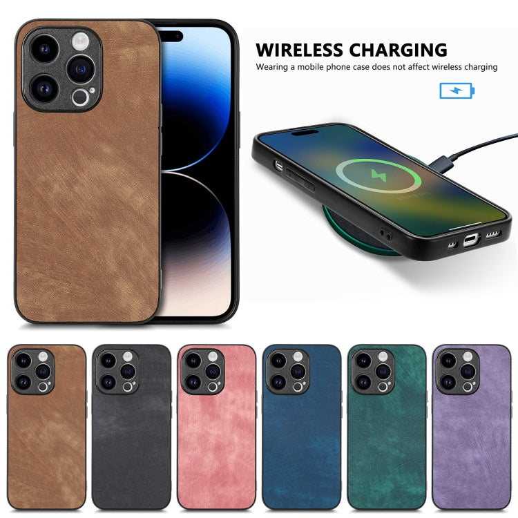 For iPhone 16e Vintage Leather PC Back Cover Phone Case(Green) - iPhone 16e Cases by PMC TechLife | Online Shopping South Africa | PMC TechLife | Buy Now Pay Later Mobicred