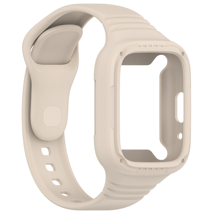For Redmi Watch 3 Active Integrated Fully Enclosed Silicone Watch Band(Ivory White) - Watch Bands by PMC TechLife | Online Shopping South Africa | PMC TechLife | Buy Now Pay Later Mobicred