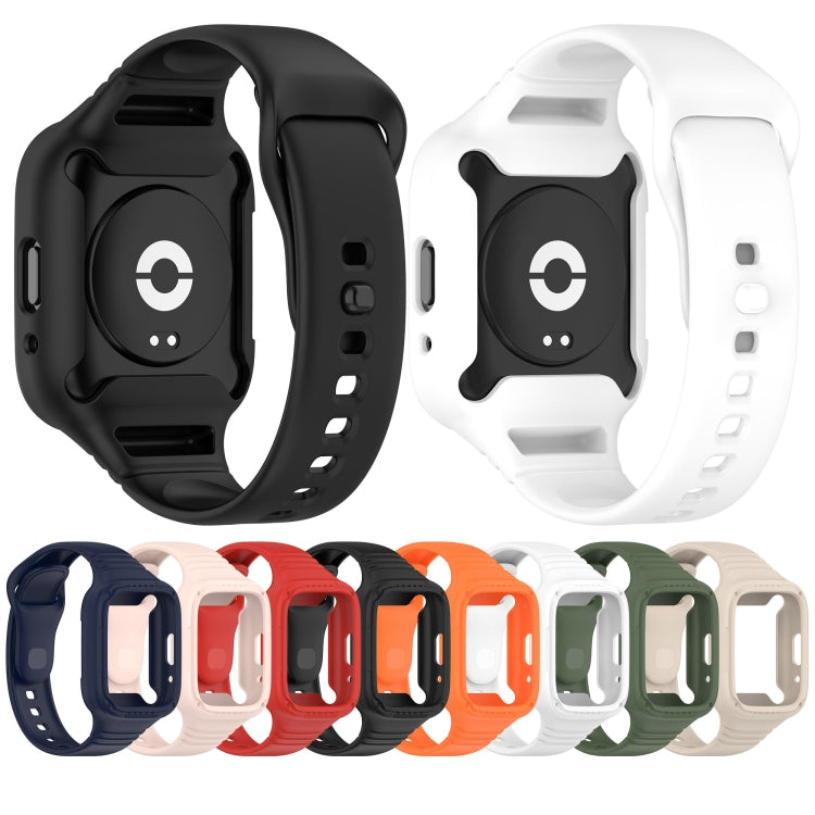 For Redmi Watch 3 Active Integrated Fully Enclosed Silicone Watch Band(Ivory White) - Watch Bands by PMC TechLife | Online Shopping South Africa | PMC TechLife | Buy Now Pay Later Mobicred