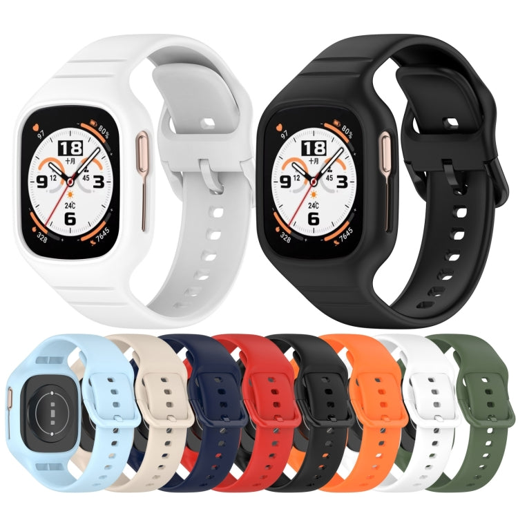 For Honor Watch 4 Integrated Fully Enclosed Silicone Watch Band(Red) - Watch Bands by PMC TechLife | Online Shopping South Africa | PMC TechLife