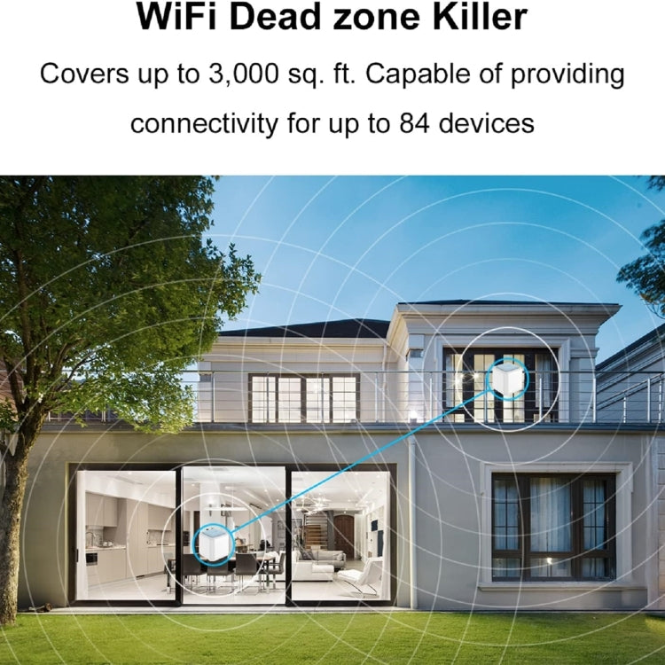 WAVLINK WN535M2 For Home Office 2pcs Mesh Wireless Router AC1200 Dual Band WiFi Signal Booster, Plug:US Plug - free shipping - PMC Jewellery - Order now!