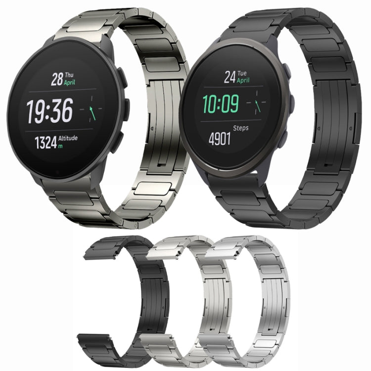 For SUUNTO 5 Peak 22mm I-Shaped Titanium Alloy Watch Band(Black) -  by PMC TechLife | Online Shopping South Africa | PMC TechLife