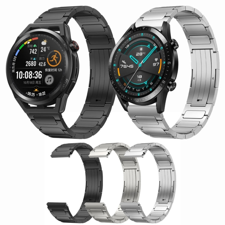 For Huawei Watch GT3 Pro 46mm 22mm I-Shaped Titanium Alloy Watch Band(Sliver) - Watch Bands by PMC TechLife | Online Shopping South Africa | PMC TechLife | Buy Now Pay Later Mobicred