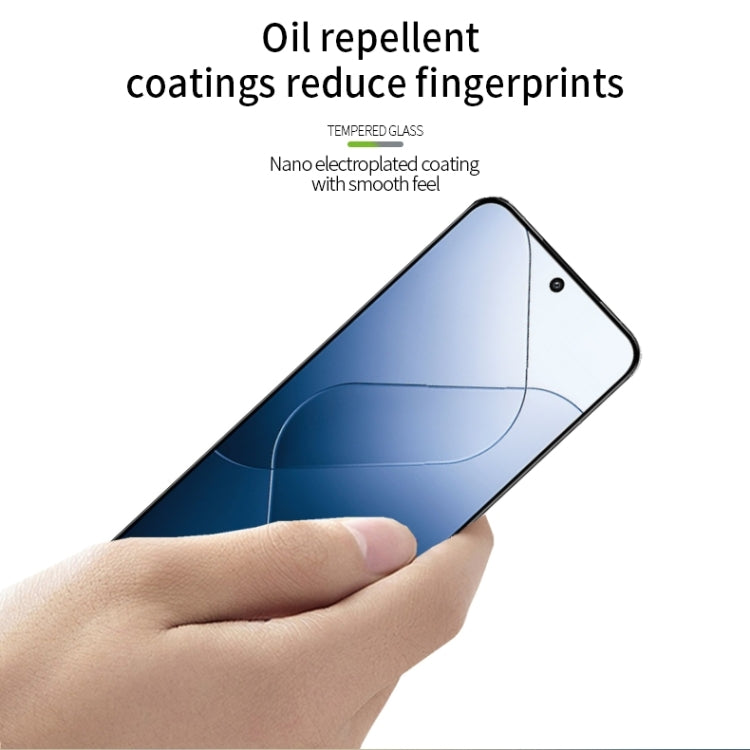 For Xiaomi 14 PINWUYO 9H 3D  Full Screen Explosion-proof Tempered Glass Film(Black) - free shipping - PMC Jewellery - Order now!
