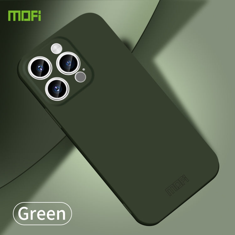 For iPhone 15 Pro MOFI Qin Series Skin Feel All-inclusive Silicone Phone Case(Green) - iPhone 15 Pro Cases by MOFI | Online Shopping South Africa | PMC TechLife